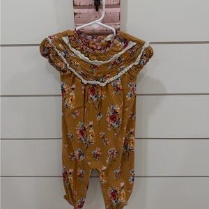 Matilda Jane Floral and Mustard Baby Outfit